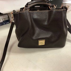 Dooney and Bourke Pebbel Mini Barlow Crossbody Chocolate Bag